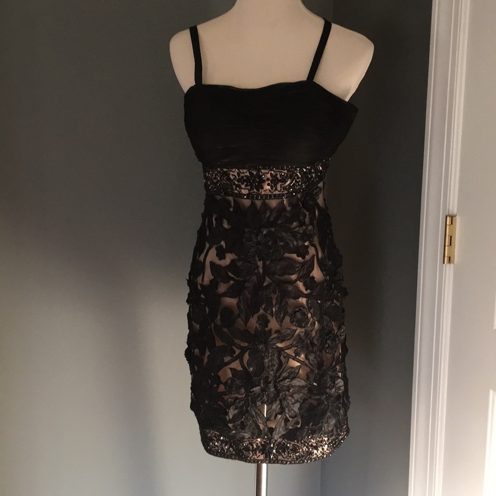 Stunning Sue Wong Black Beaded Cocktail Dress